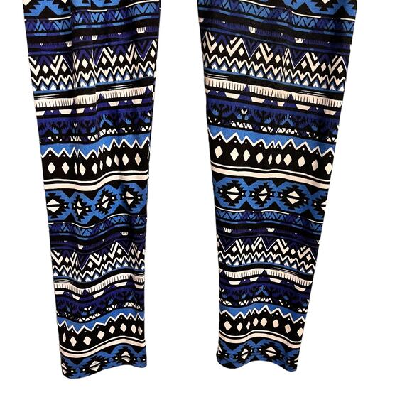 Bobby Brooks Aztec Print Black Blue Leggings - Picture 5 of 5